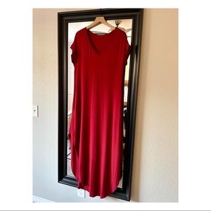Crimson maxi dress